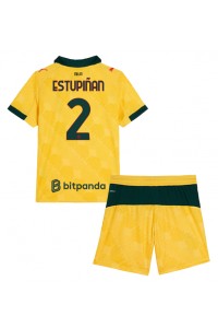 Fotbalové Dres AC Milan Pervis Estupinan #2 Dětské Třetí Oblečení 2025-26 Krátký Rukáv (+ trenýrky)